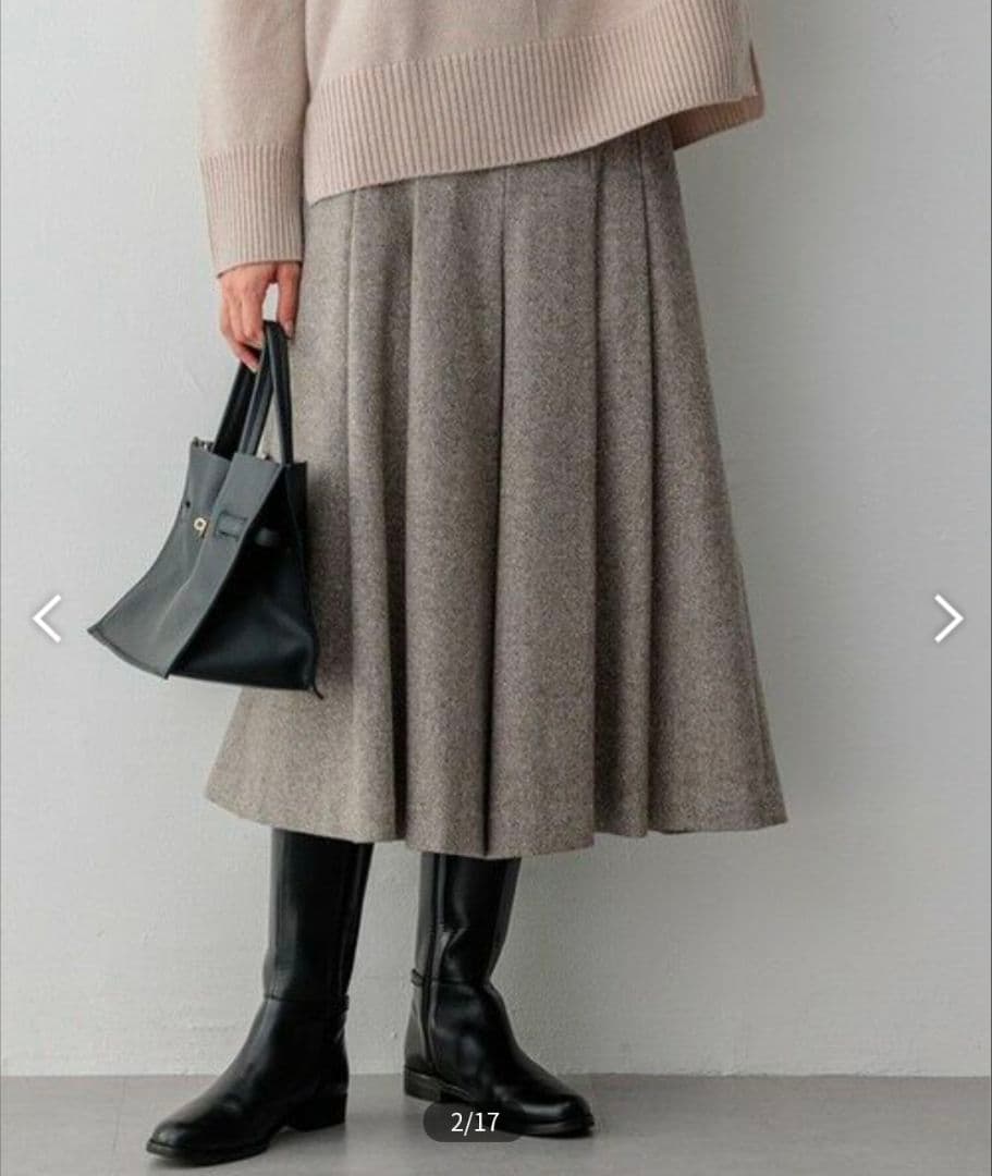 タグ付き 24AW 23区 シルクネップヘリンボーン ガウチョ パンツ 48 セール】 シルクネップヘリンボーン ガウチョ パンツ （その他パンツ