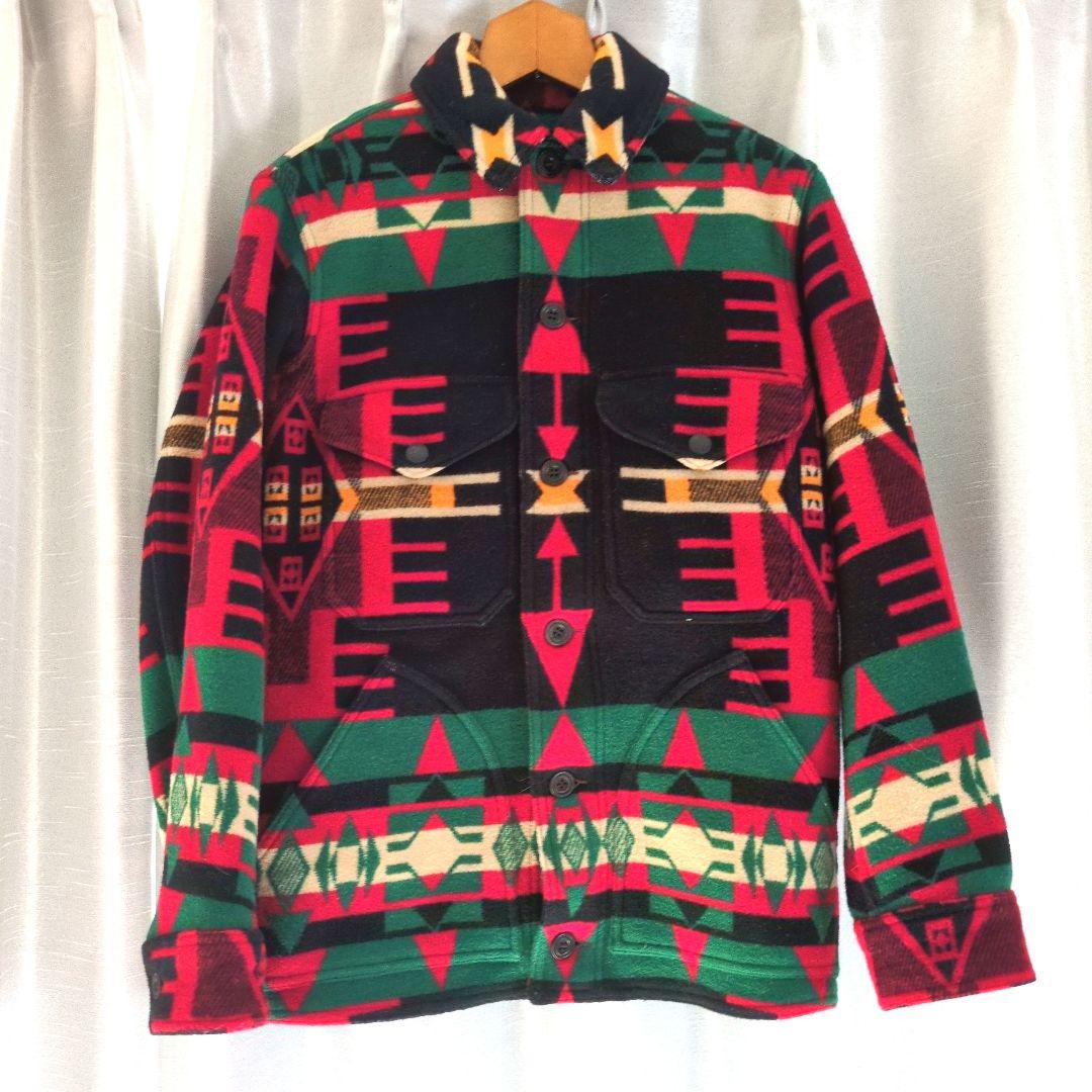 試着のみ RRL ダブルアールエル ネイティブ柄ハンティングジャケット