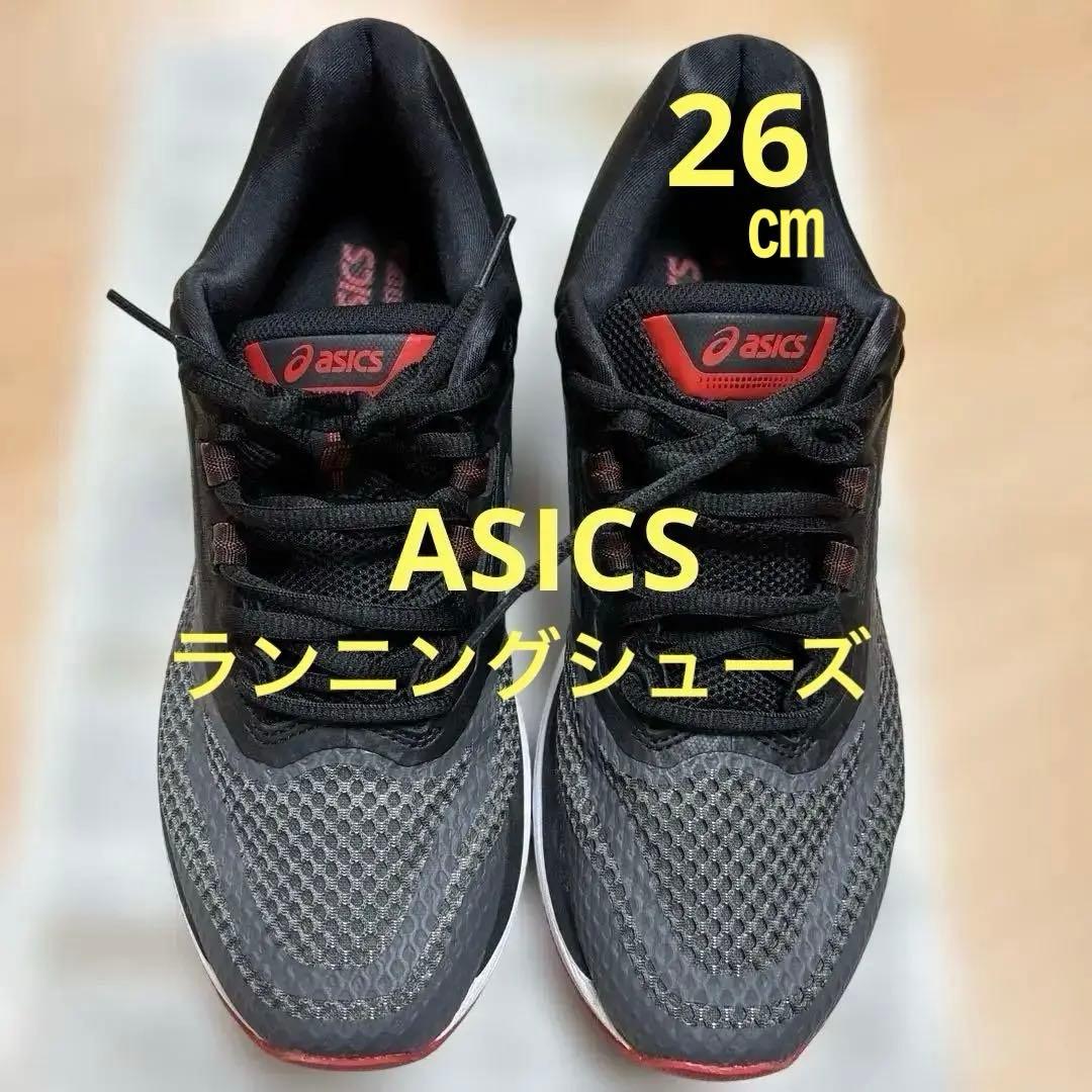 ASICS ランニングシューズ ブラック/レッド ASICS（アシックス） （メンズ、レディース）ランニングシューズ