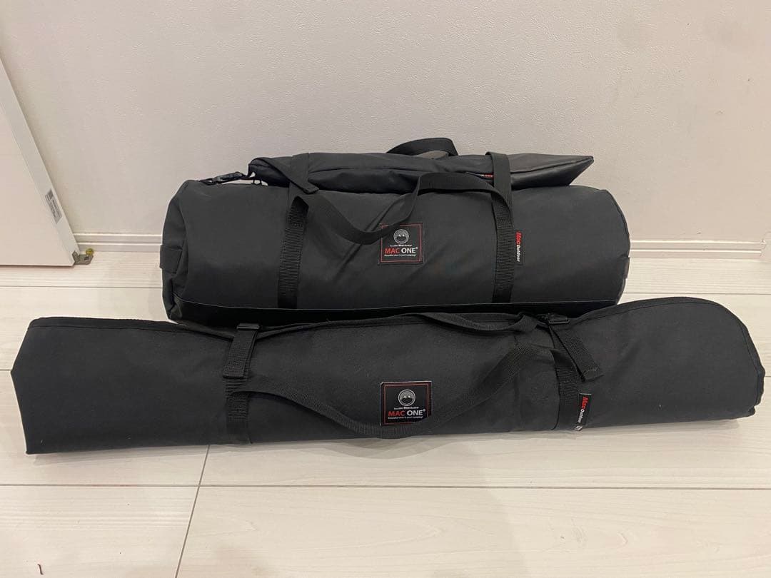 MAC ONEタープブラックヘキサLポール・ポールケース付きセット MACONEヘキサタープ (L) ブラック - CAMPHILLS ONLINE SHOP