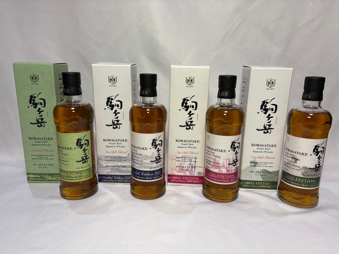 【未開栓・箱付】マルス シングルモルト駒ヶ岳2019-2022 4本セット マルスウイスキー シングルモルト駒ヶ岳 40th . シングルモルト駒ヶ岳