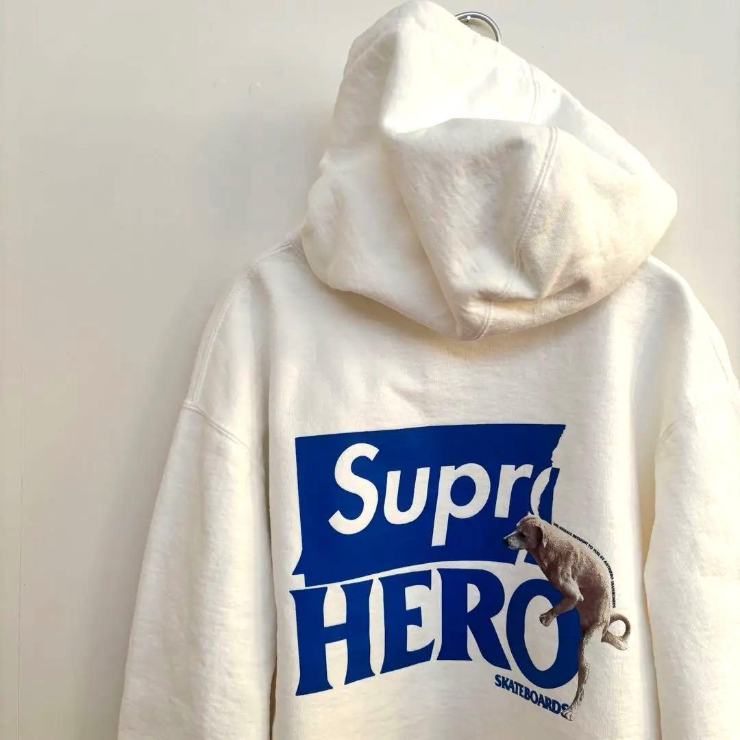 シュプリームSUPREMEビッグロゴフードパーカ ANTIHERO Dog L シュプリームSUPREMEビッグロゴフードパーカ ANTIHERO Dog L - メルカリ