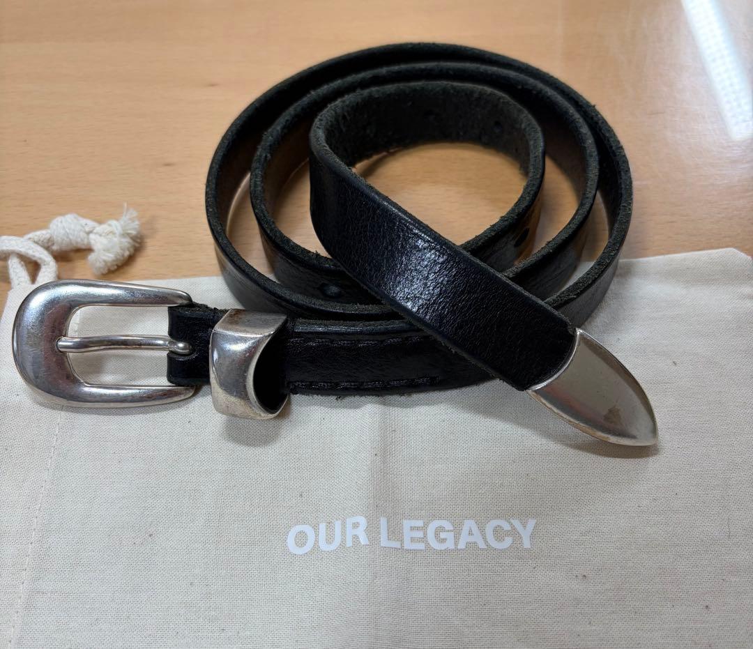 OUR LEGACY 2cm belt サイズ80 black Our Legacy - Belt 2 cm Black