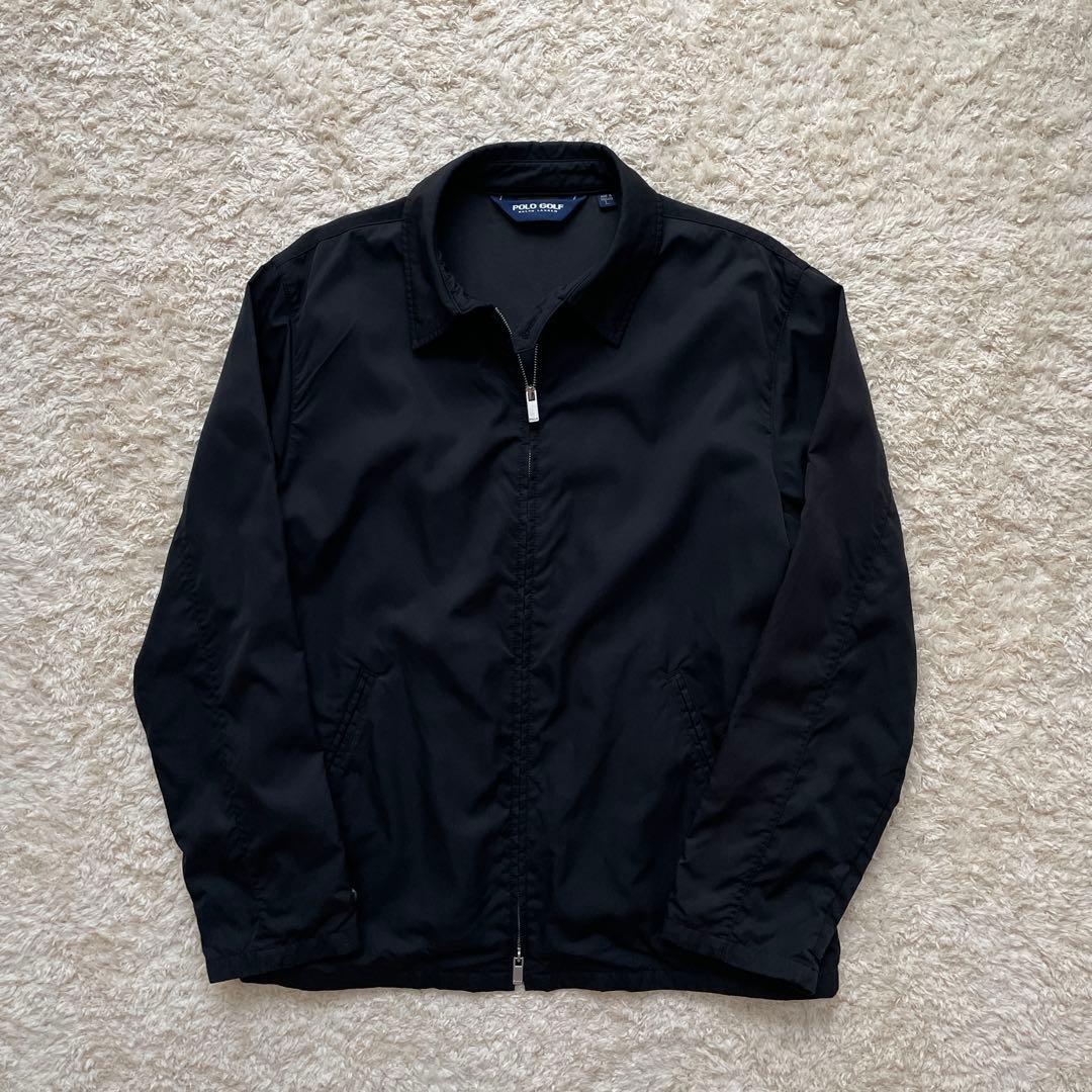 90s ラルフローレン ポロゴルフ スウィングトップ ブラック 黒 L