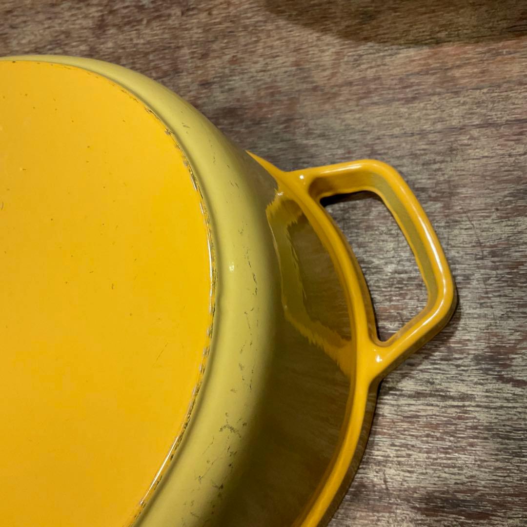 大容量！ 31cm！STAUB ストウブ ピコ・ココット オーバル イエロー系