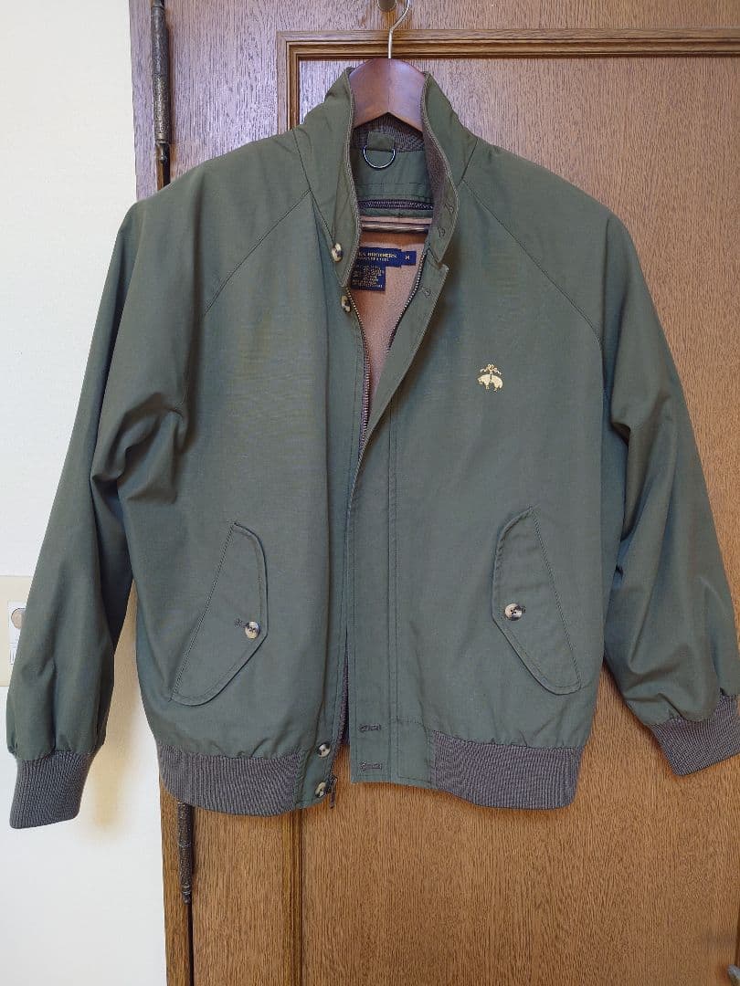 ブルックスブラザーズ ハリントンジャケット M グリーン 裏地付きvintage 90's BROOKS BROTHERS ハリントンジャケット ウールライナー付き 38