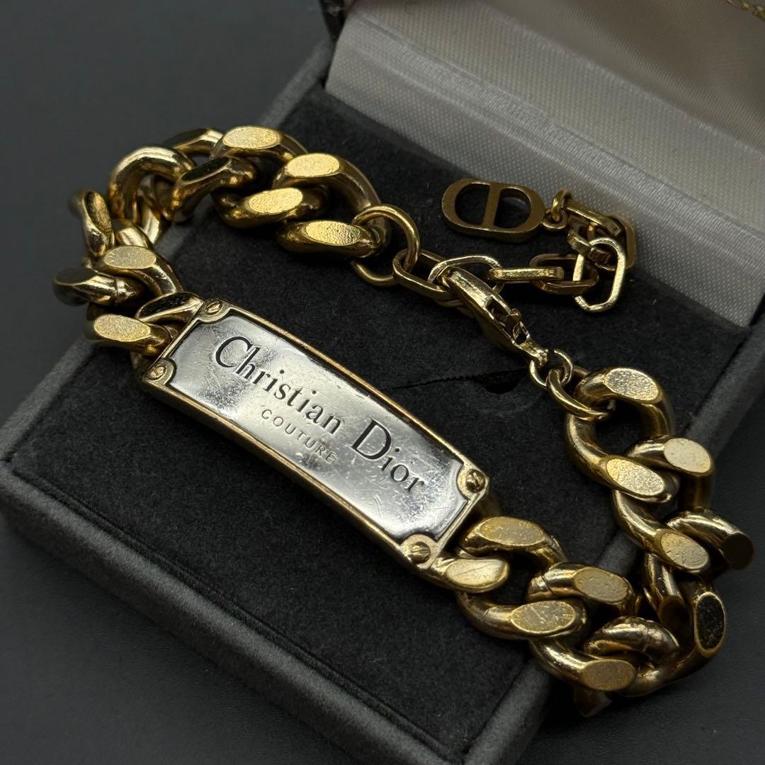 美品✨ディオール couture 喜平 チェーン ブレスレット ゴールド