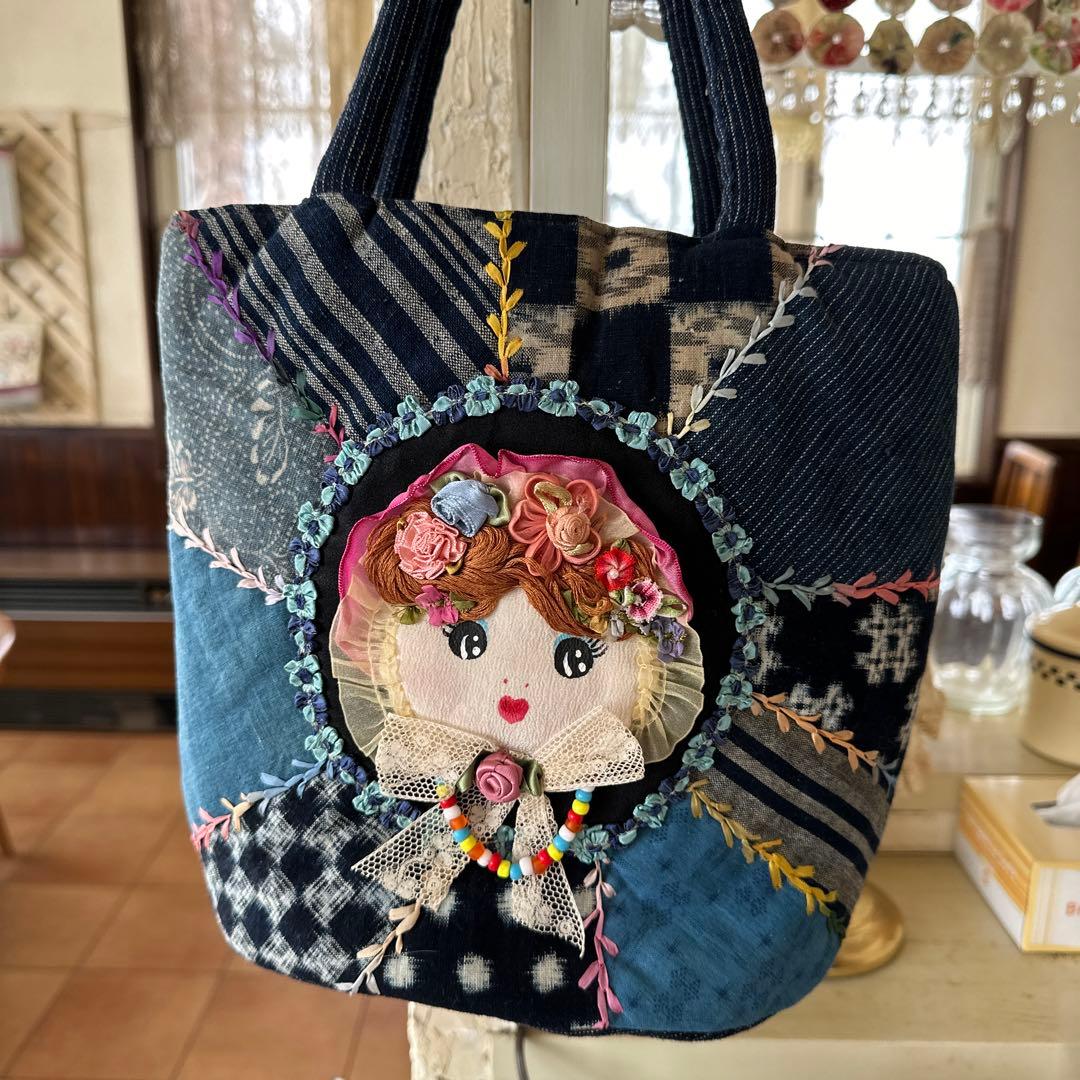 かすり布顔バケツ型バック 公式】 ESSENCE OF POISON バケツ型バッグ 日本製帆布×牛革 QAD-3140