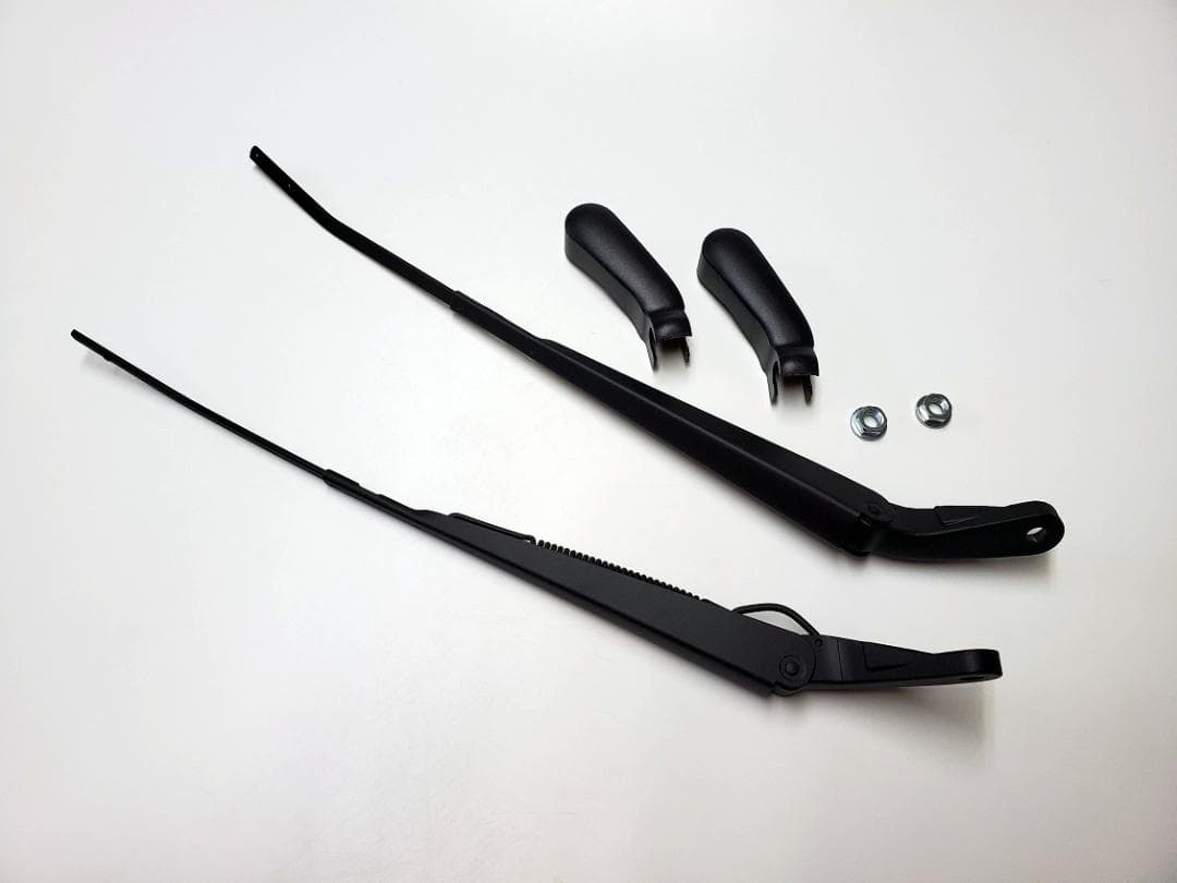 新品 60系ランクル 純正フロントワイパーアーム左右 アームカバーと