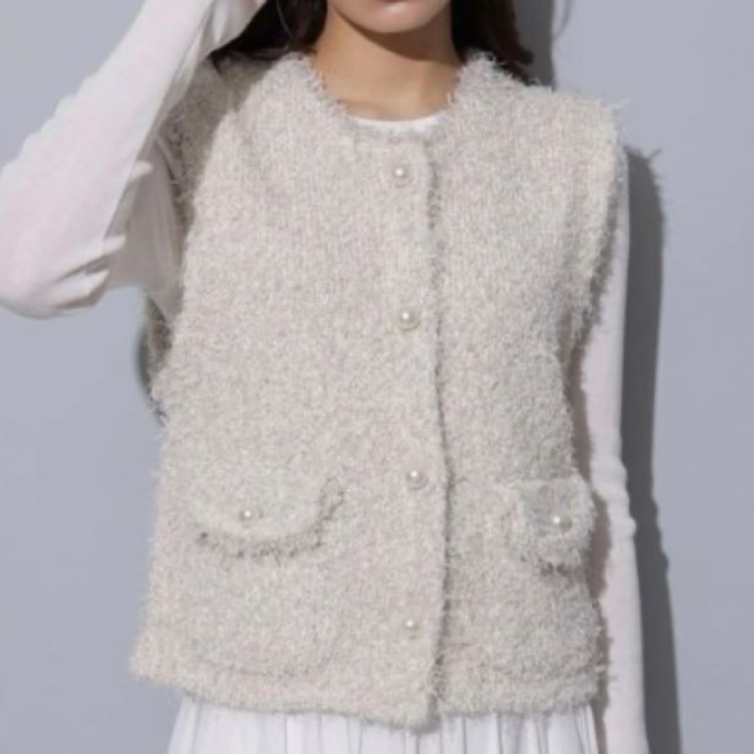 アルページュストーリー パール釦ツイーディーベスト - メルカリ