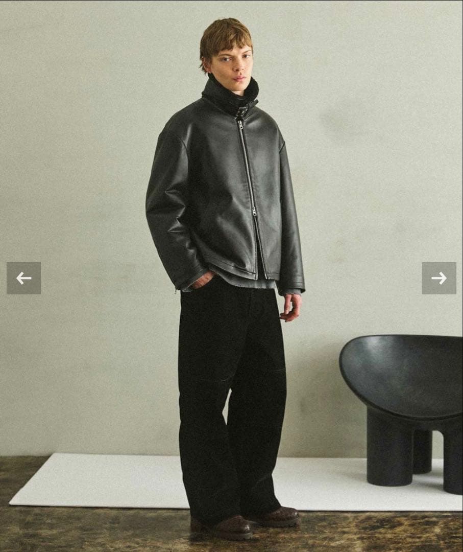 ほぼ未使用】OPENING ACT ムートンレザージャケット ブラック M - メルカリ