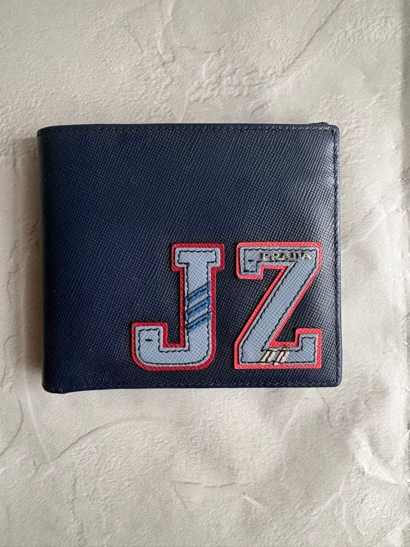 PRADA 2つ折り財布 ネイビー PRADA（プラダ） 財布 メンズ ブランド 二つ折り財布 サフィアーノ