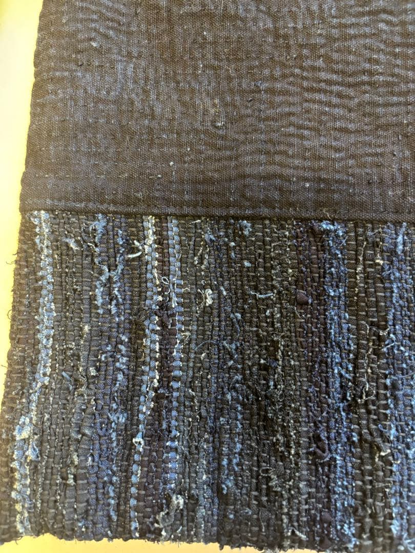 古布 藍染 庄内刺し子と裂織りのショルダーバッグ 絣 リメイク