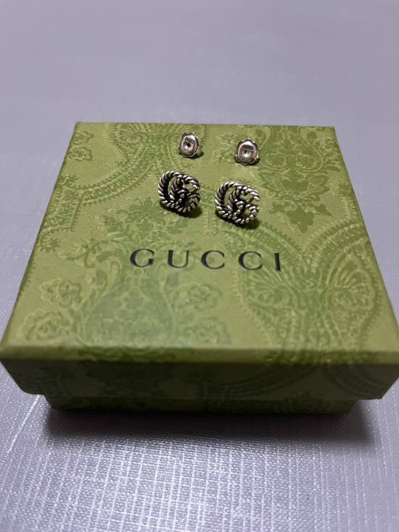 GUCCI ダブルG ピアス GUCCI（グッチ） ダブルG フラワー 両耳 ピアス シルバー アクセサリー