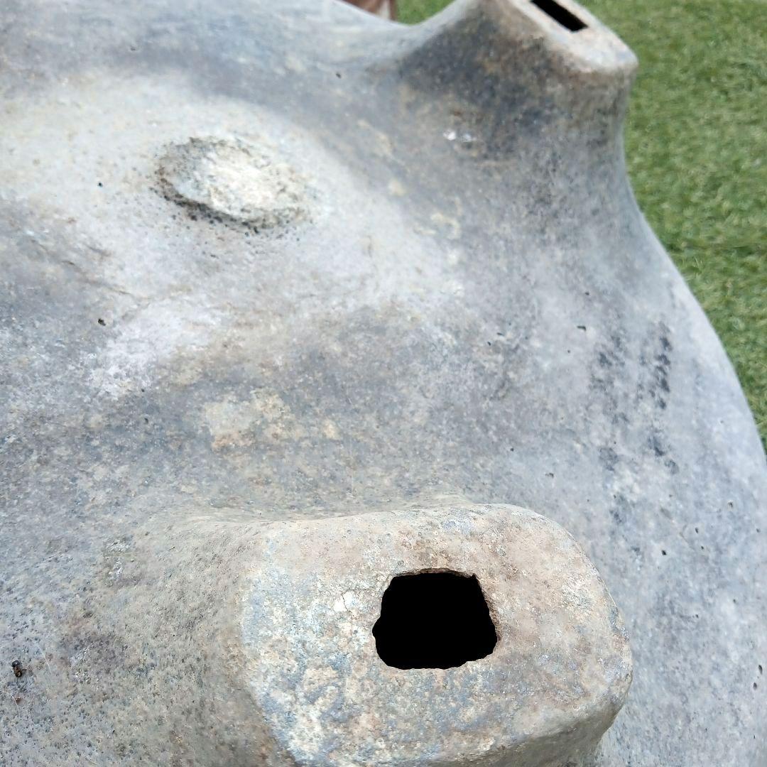 青銅製火鉢••プランター ビンテージ•ジャンクガーデン レトロ火鉢 大きめ