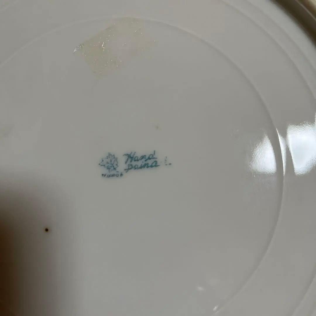 オールドノリタケ 飾り皿 金盛り 風景 メープルリーフ印 里帰り 骨董