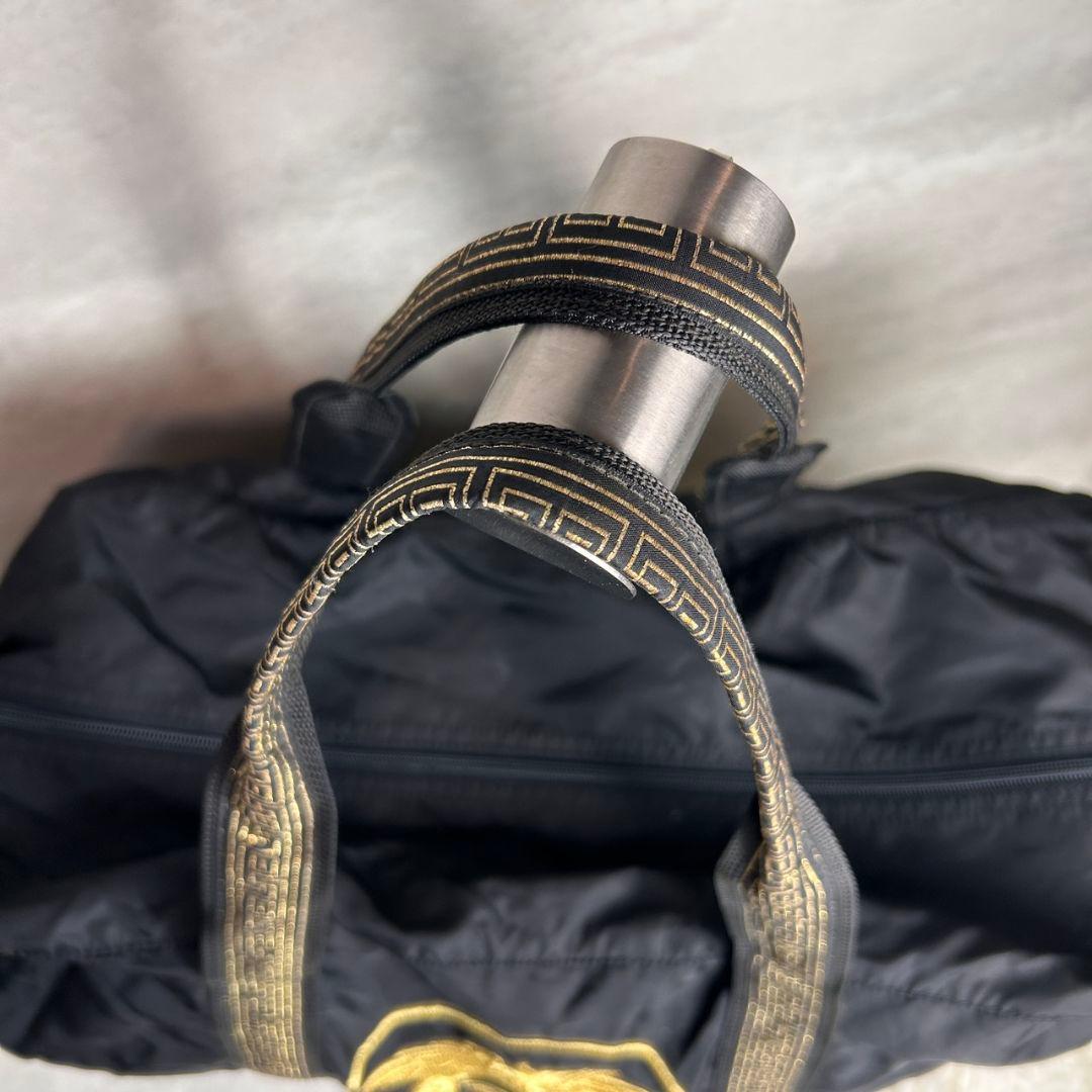 希少】VERSACE 90s メデューサ ナイロン ボストンバッグ ブラック