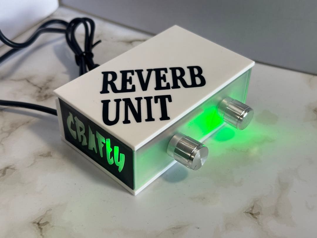 リバーブユニット グリーン AUX USB バイブラ エフェクター CRAFTY