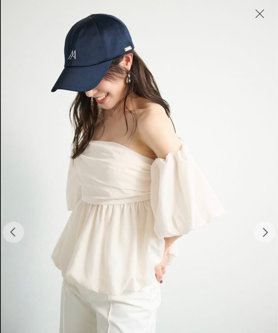 お*引様 エメイン Aimeine 2wayバルーンベアブラウス - メルカリ