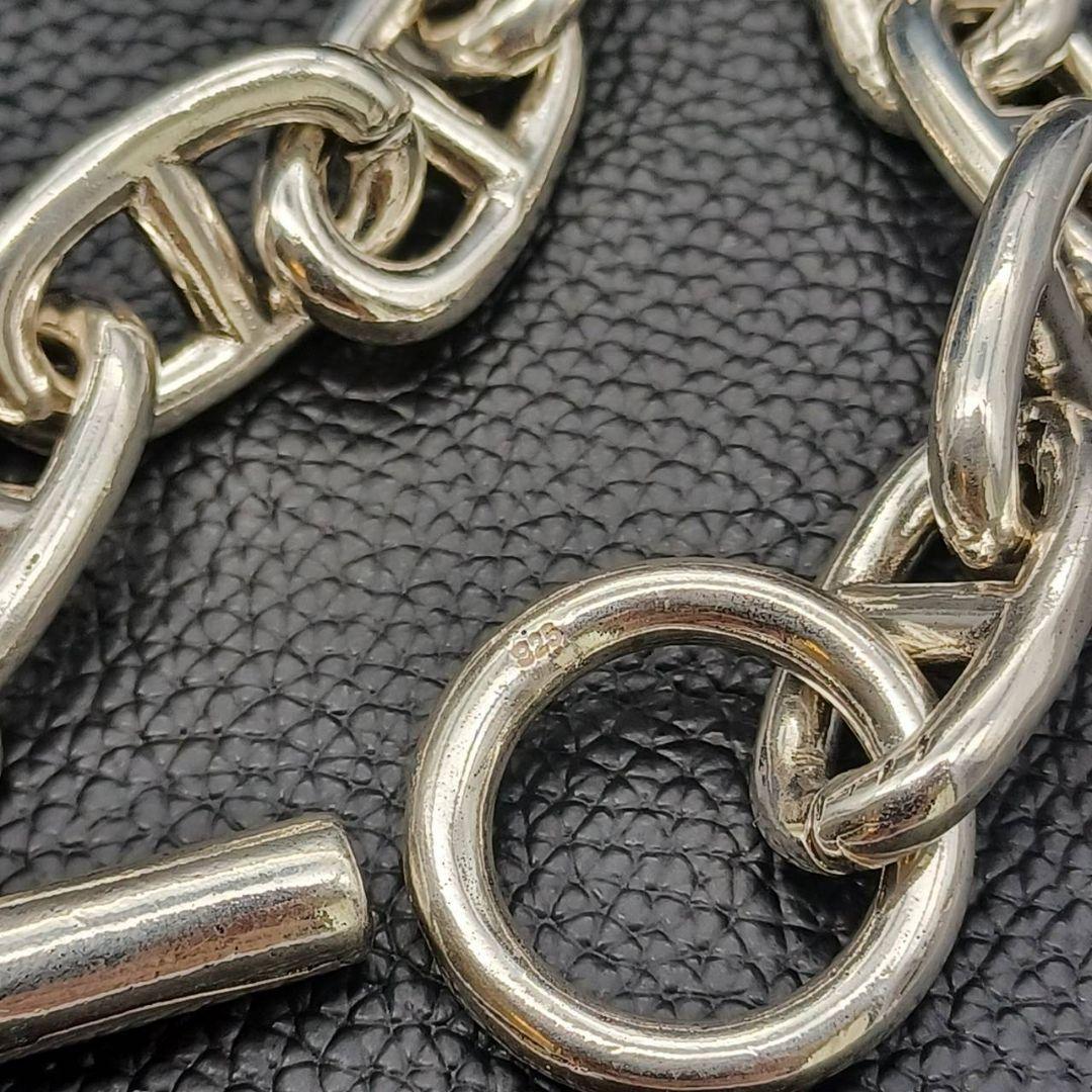 高級】 シェーヌダンクル 925 シルバー ブレスレット マンテル 喜平 錨