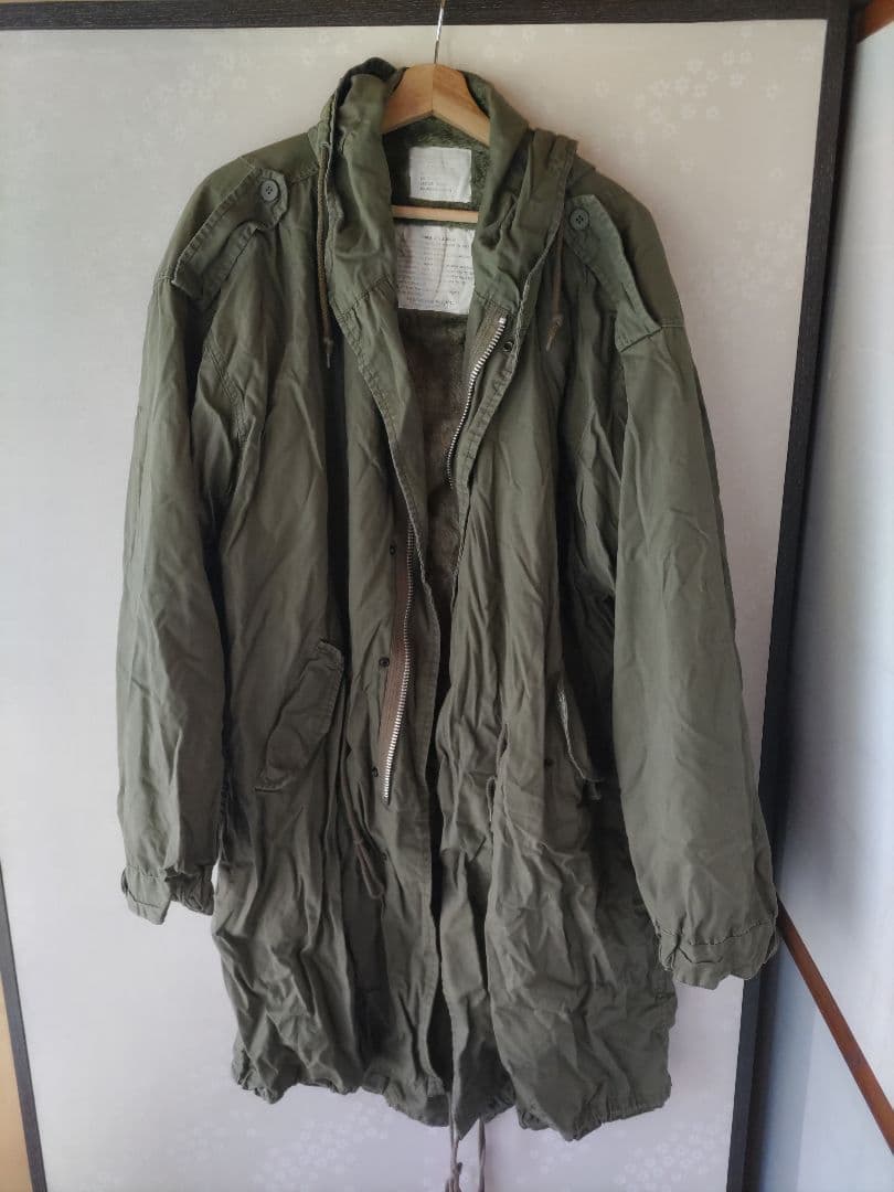 Ｍ51フィッシュテールパーカー　L 50s M-51 パーカー フィッシュテール フード シェルセット 米軍実物
