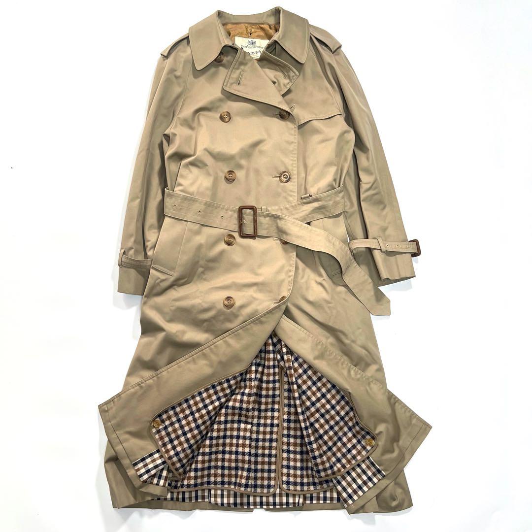 美品】アクアスキュータム トレンチコート ウールライナー着脱可