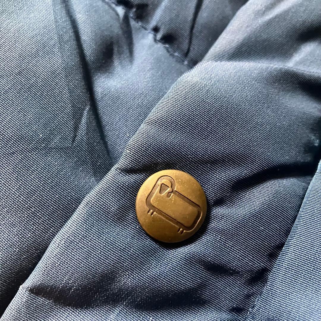 80sWoolrichウールリッチダウンベストUSA製ネイビー - メルカリ