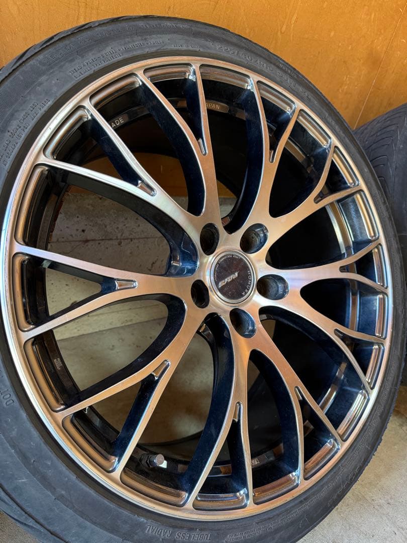 送料無料。Rays ホムラ　19インチ ホイールセット　8.5j ＋45