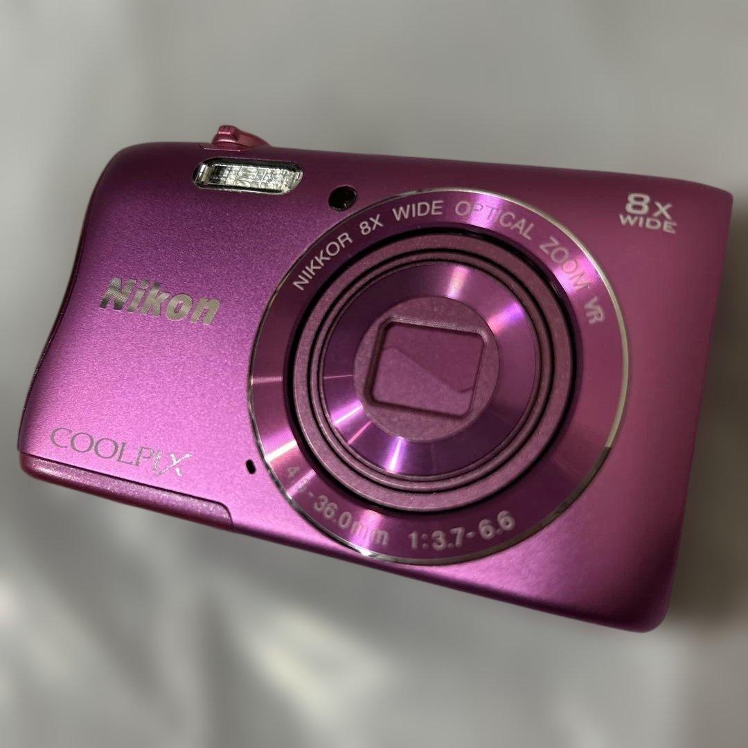 Nikon COOLPIX S3700 ピンク　デジタルカメラ COOLPIX S ニコン Nikon コンデジ S3700 ピンク Wi-Fi搭載 中古 SD
