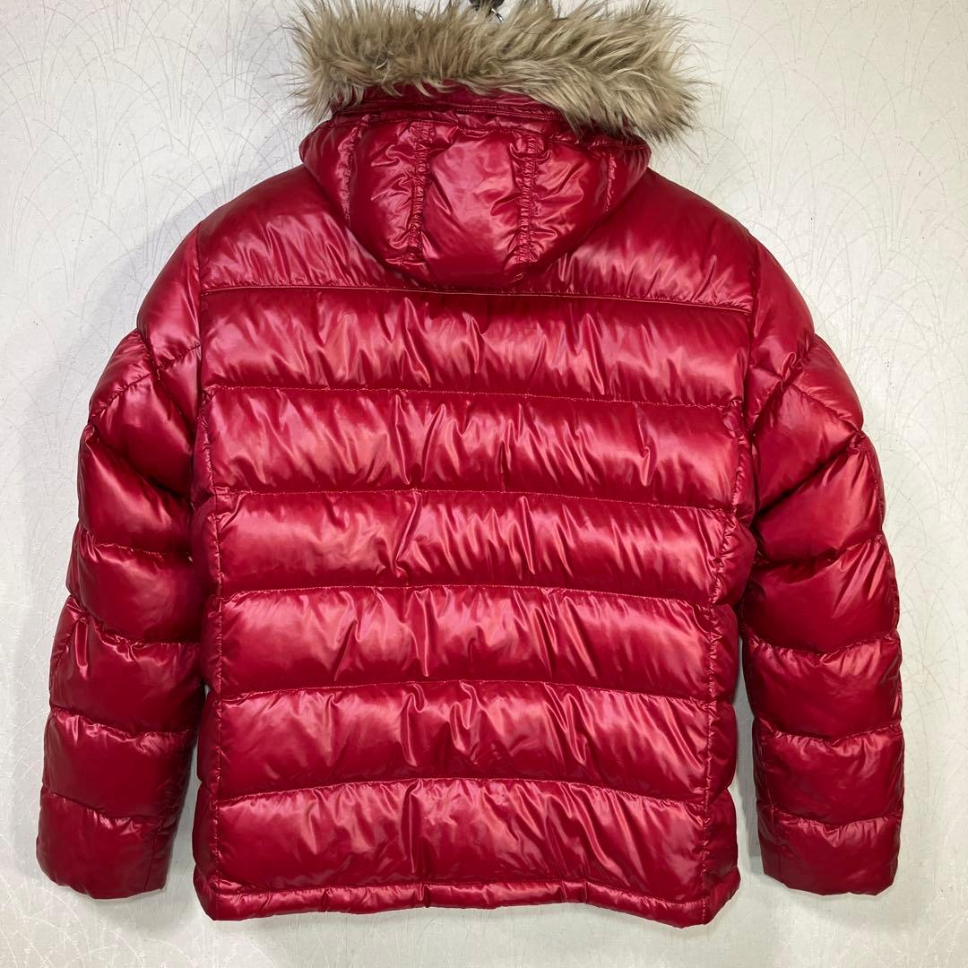 OLD UNIQLO ダウンジャケット ファーフード 艶レッド プレミアム