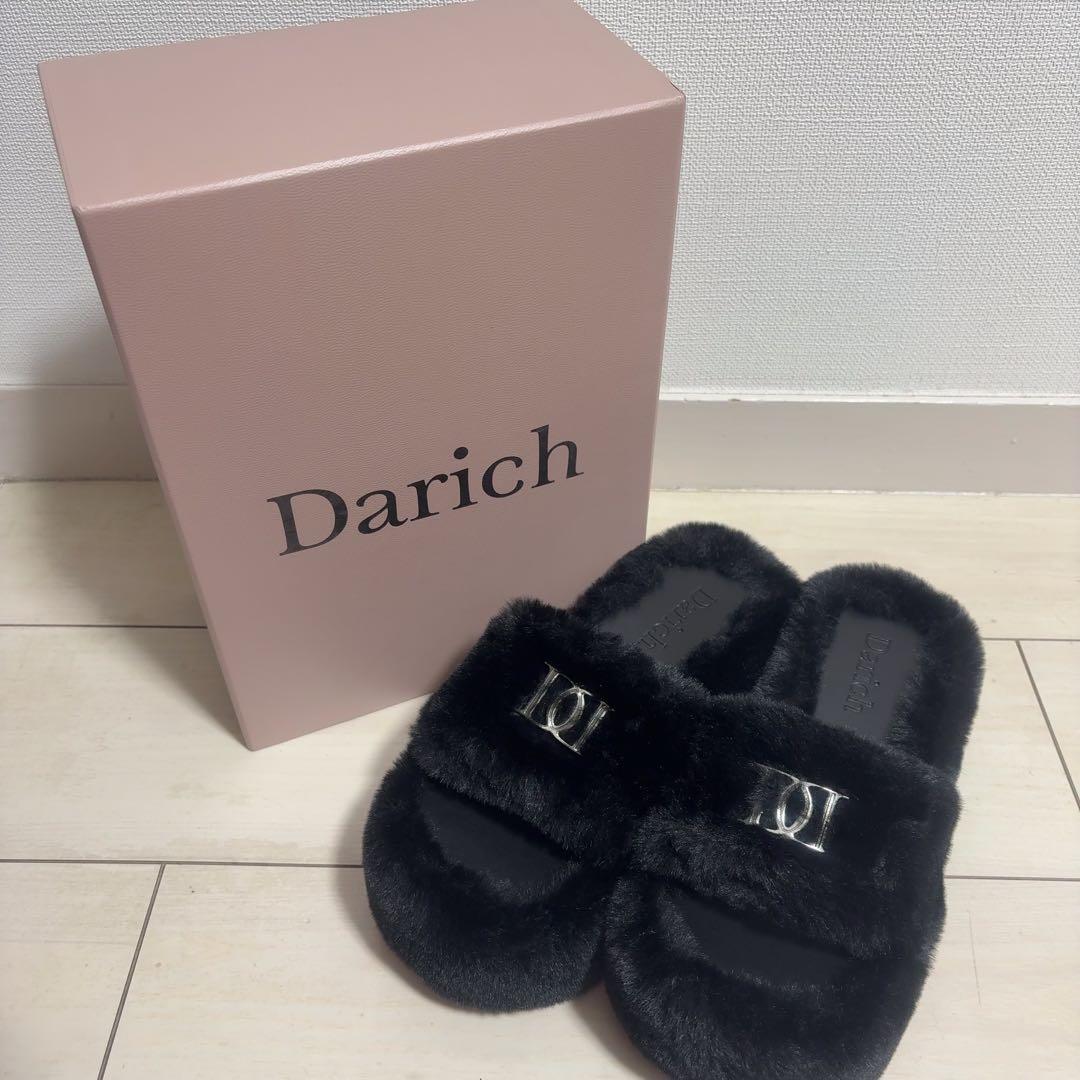 darich ダーリッチ プラットフォームファーサンダル シューズ ロゴ DD
