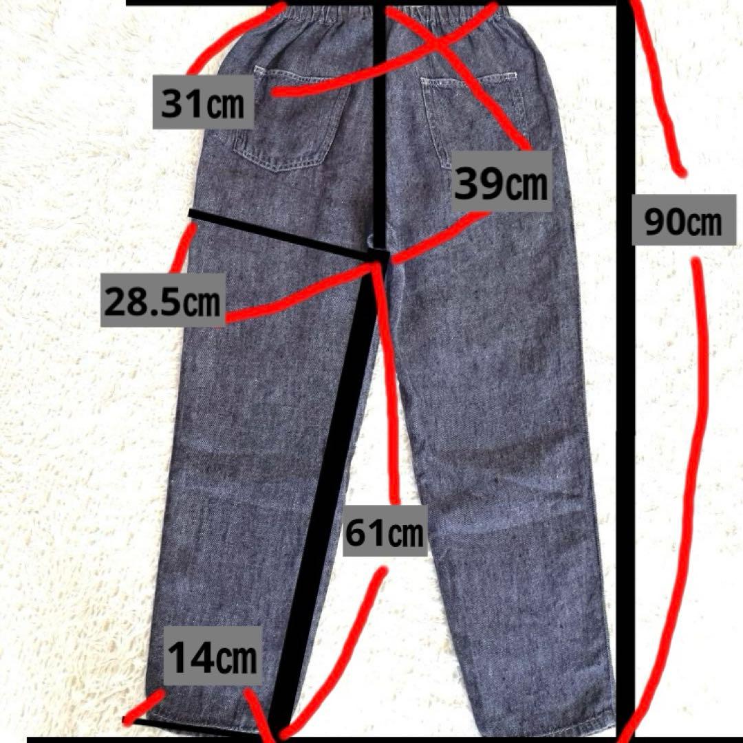 中川政七商店 リネンデニムイージーパンツ インディゴ 麻100% リネン 春夏