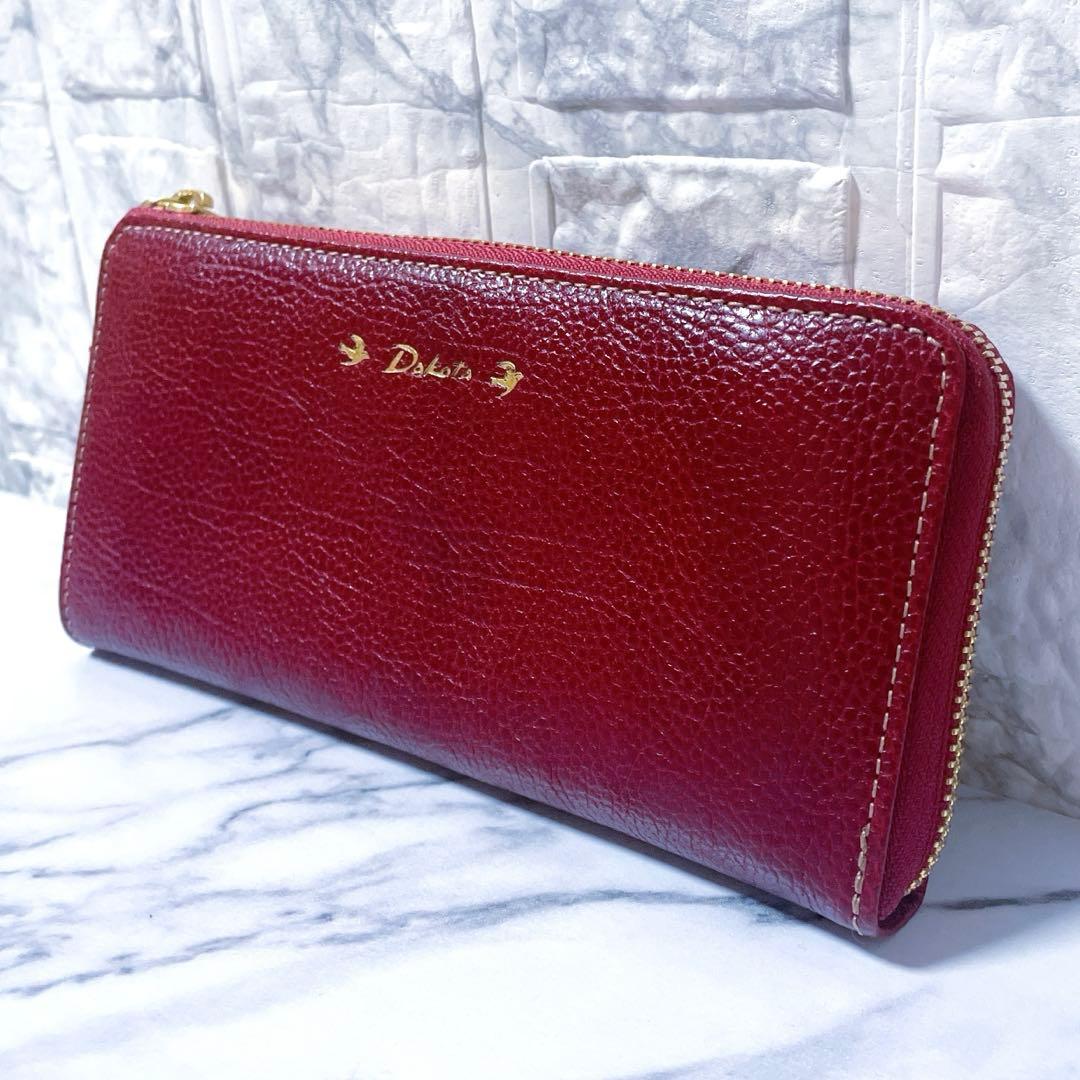 【新品✨️】Dakota(ダコタ)ラウンドジップ本革長財布 ワインレッド 日本製 Dakota（ダコタ） 長財布 ラウンドファスナー フォンス2 0031806