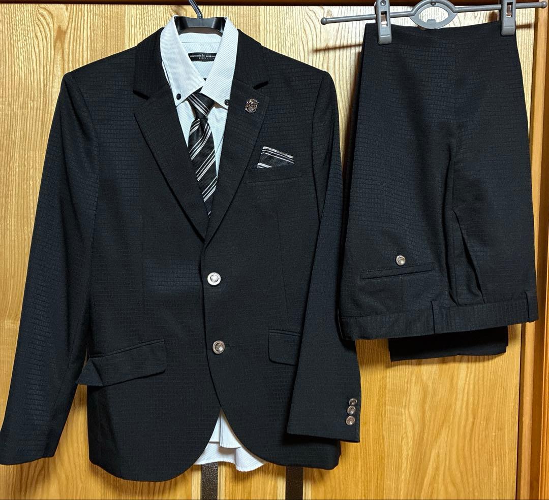 ヒロミチナカノ男の子フォーマルスーツ 卒業式入学式黒165cm - メルカリ