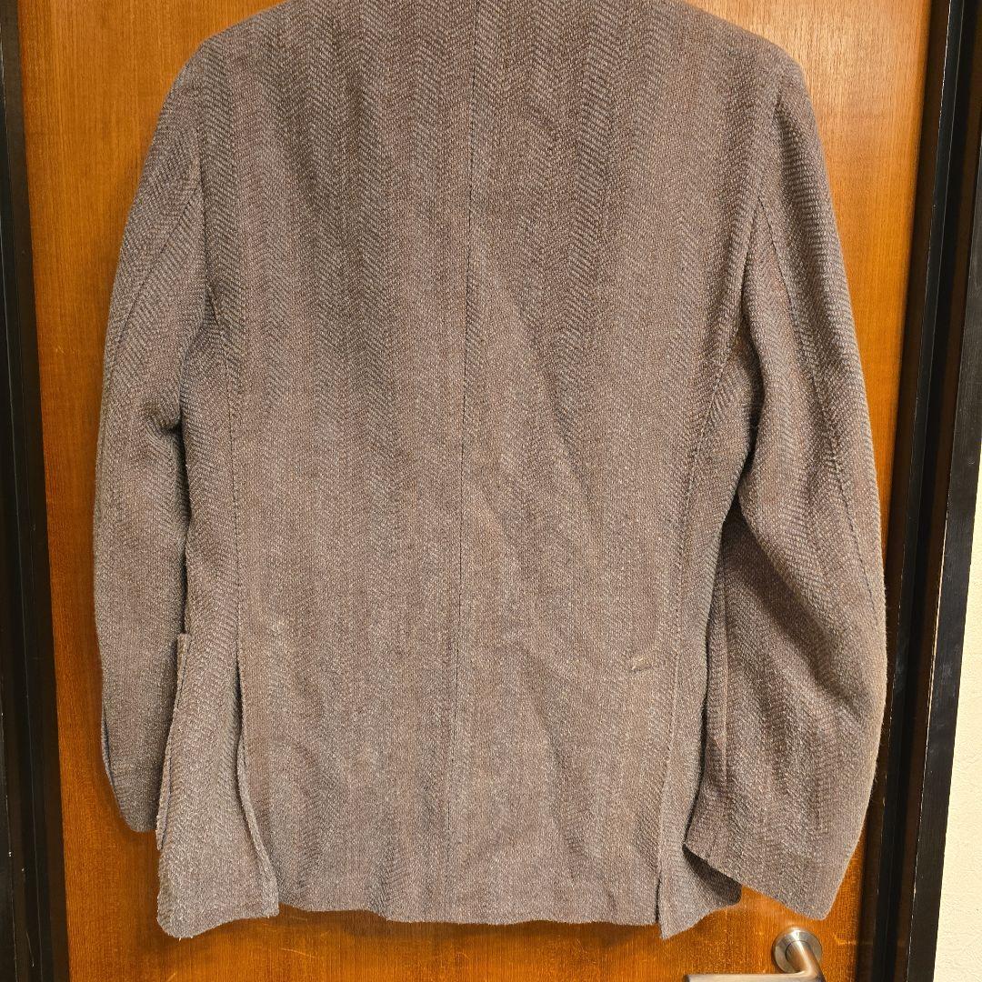 LARDINI ラルディーニ サイズ46 茶色とグレー ジャケット フラワーピン