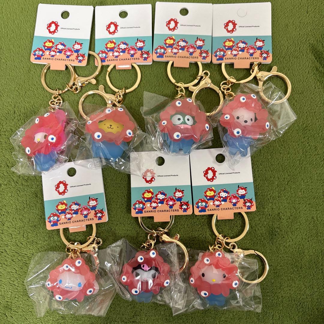 ア*ズ様 サンリオ　ミャクミャク　キーホルダークリアカラー　全7種　コンプリート EXPO2025 サンリオ× ミャクミャク クリアカラー キーホルダー全7種