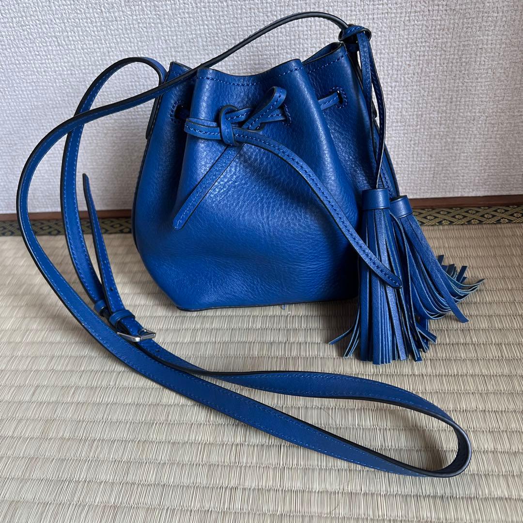 POLO RALPH LAUREN 青 バケットバッグ タッセル付き 中古・古着通販】POLO RALPH LAUREN (ポロ・ラルフローレン