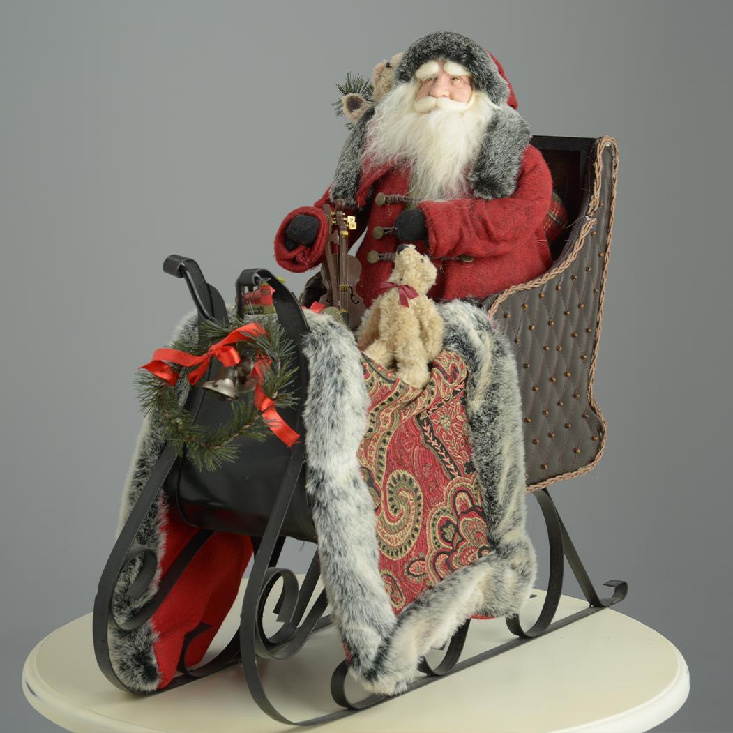 そりに乗ったサンタクロース　大きな人形　オブジェ　飾り物 楽天市場】ソリに座るサンタ（ソリは別売） 大きい オブジェ 置物