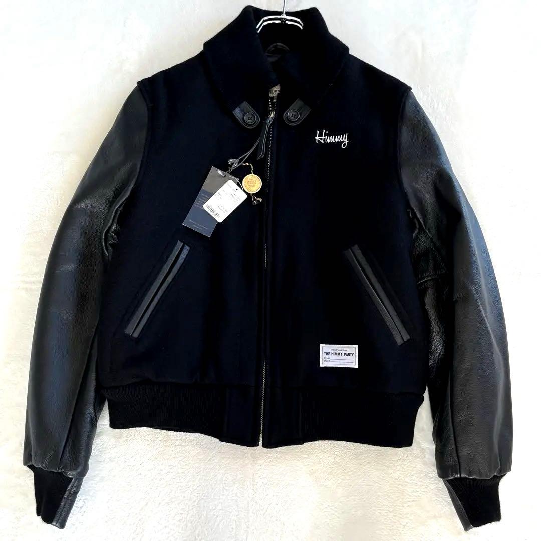 美品】GB SPORT ゴールデンベア スタジャン レザー切替 新品タグ付き