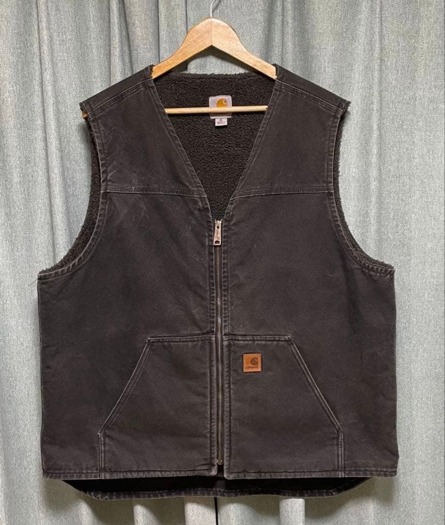 Carhartt ダックベスト ブラック ダークグレー 14 メキシコ製 Carhartt ダックベスト ブラック Size (L) – frgeek