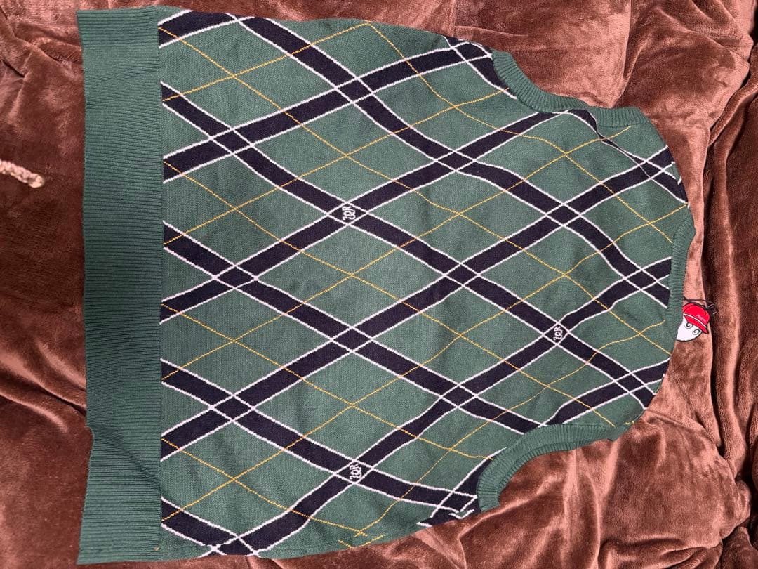 Malbon アーガイル柄 ニットベスト Lサイズ メンズ