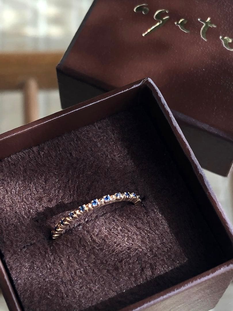 agete K10 サファイア リング 9月誕生石＞K10サファイアピンキーリング（マザー）｜ピンキーリング