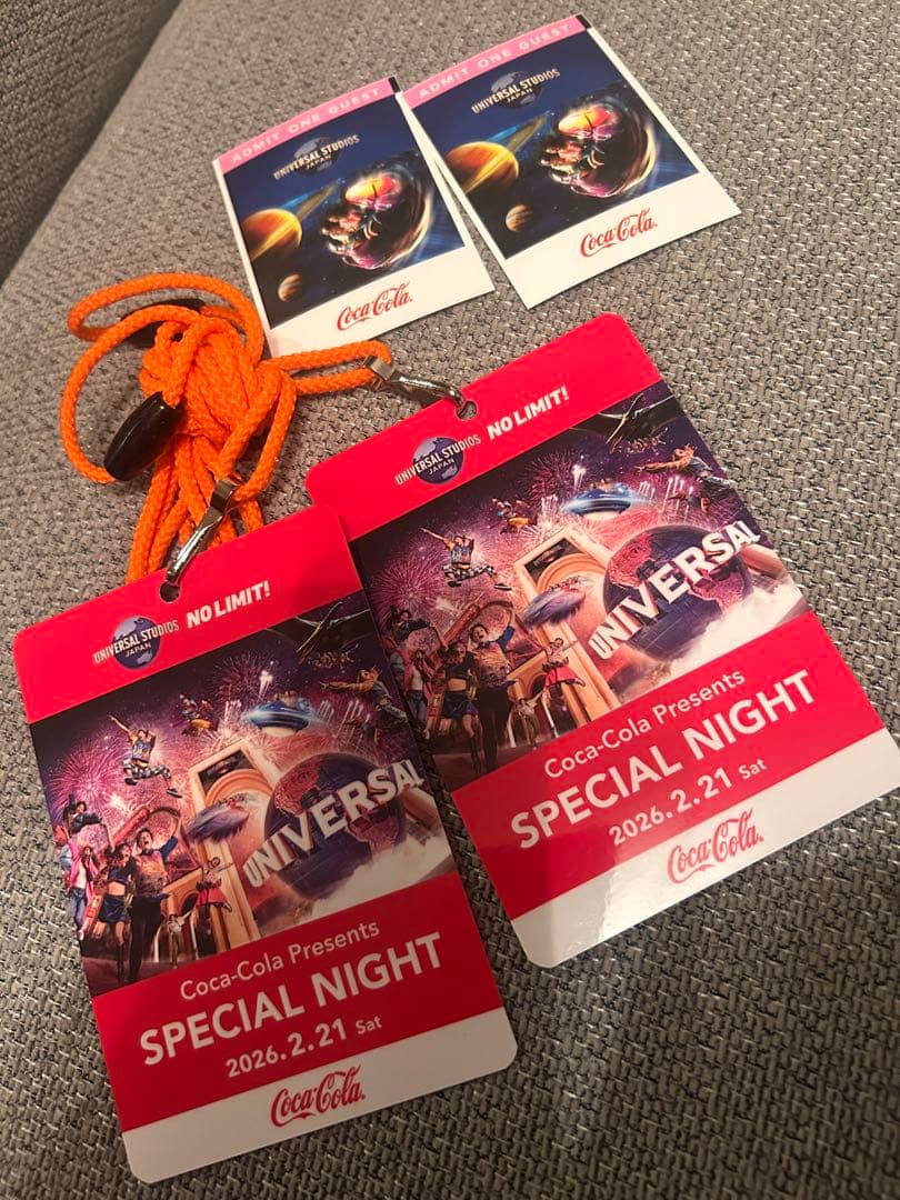 ユニバーサルスタジオジャパンコカコーラSPECIAL NIGHT ペア
