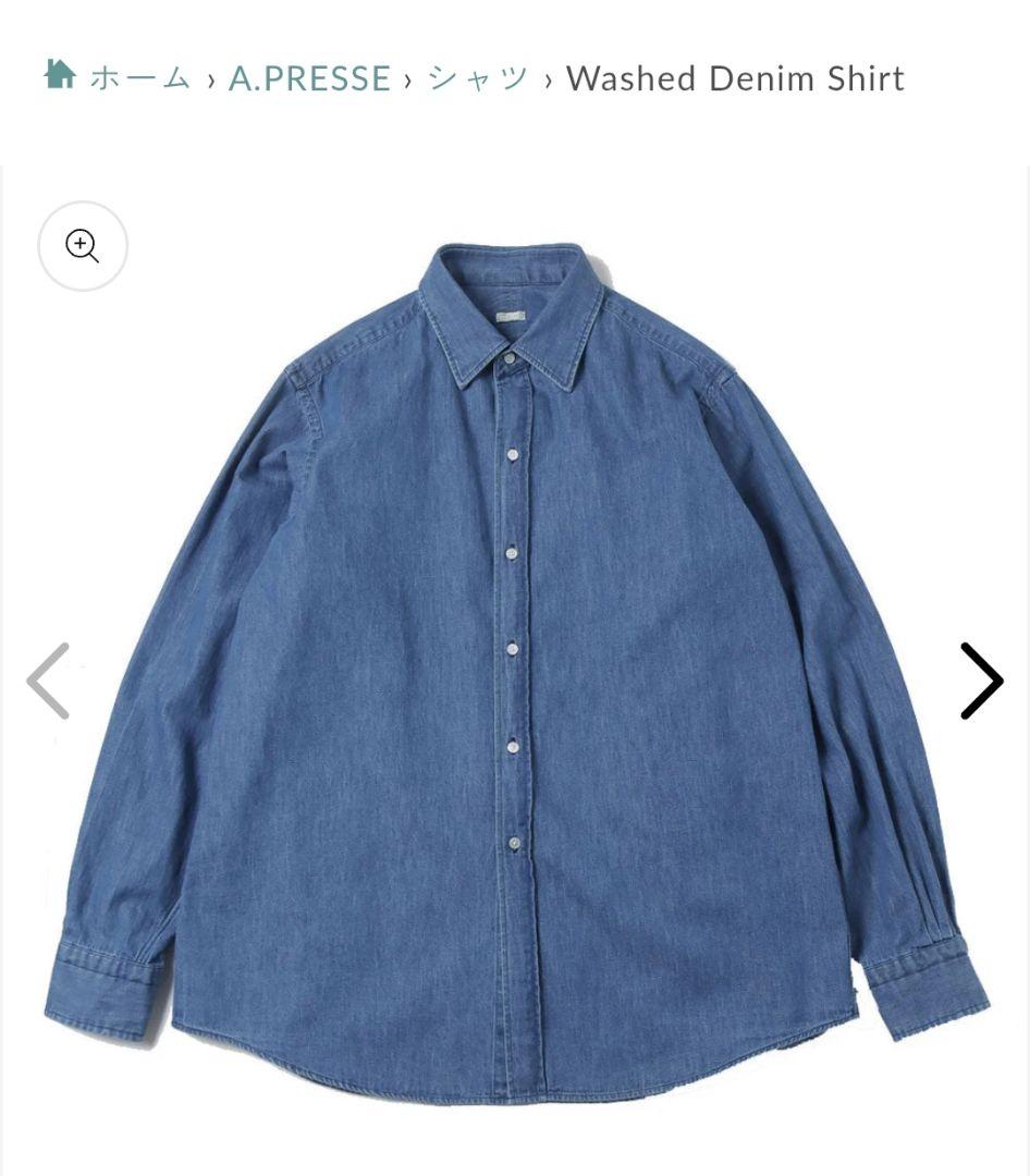 トップス A.PRESSE 24SS/Washed Denim Shirt A.PRESSE - アプレッセ24SSデニムシャツ Washed Denim Shirt(24SAP-02