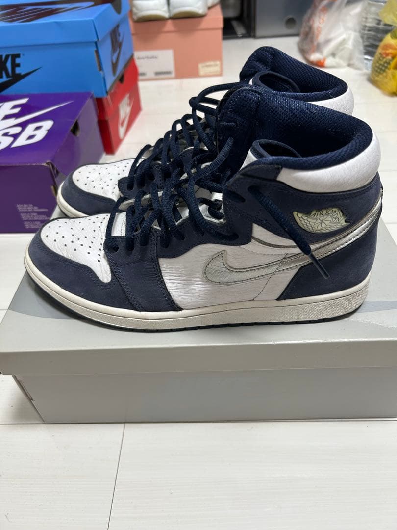 靴 Air Jordan 1 High OG CO.JP Midnight Navy Amazon.com | Jordan Youth Air 1 Retro High CO.JP 575441 141
