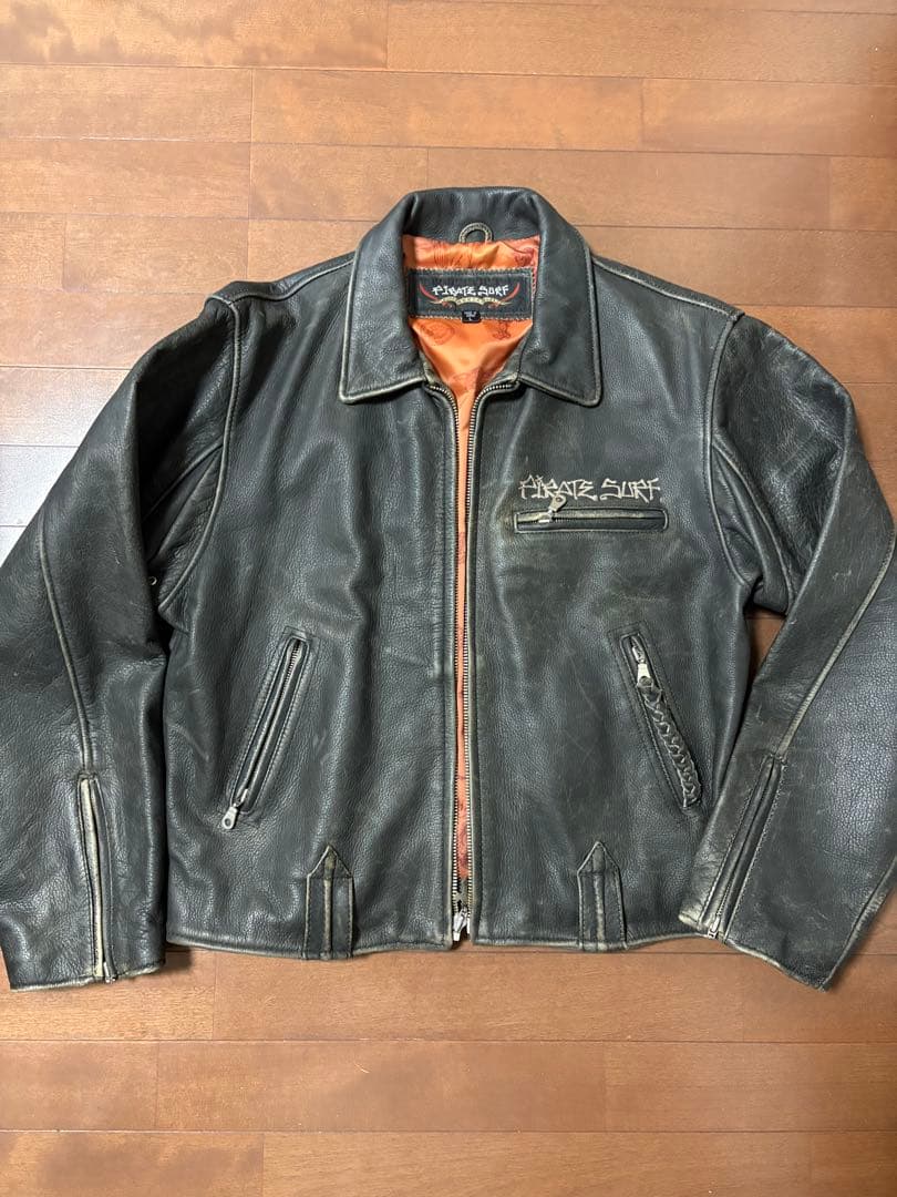 レア」vintage PIRATE SURF リアルレザージャケット 本革 - メルカリ