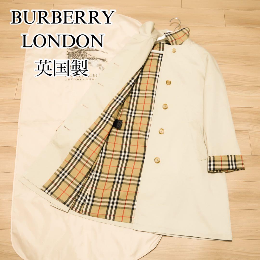 極美品 英国製 BURBERRY LONDON ステンカラーコート バーバリー bb3761_2.jpg