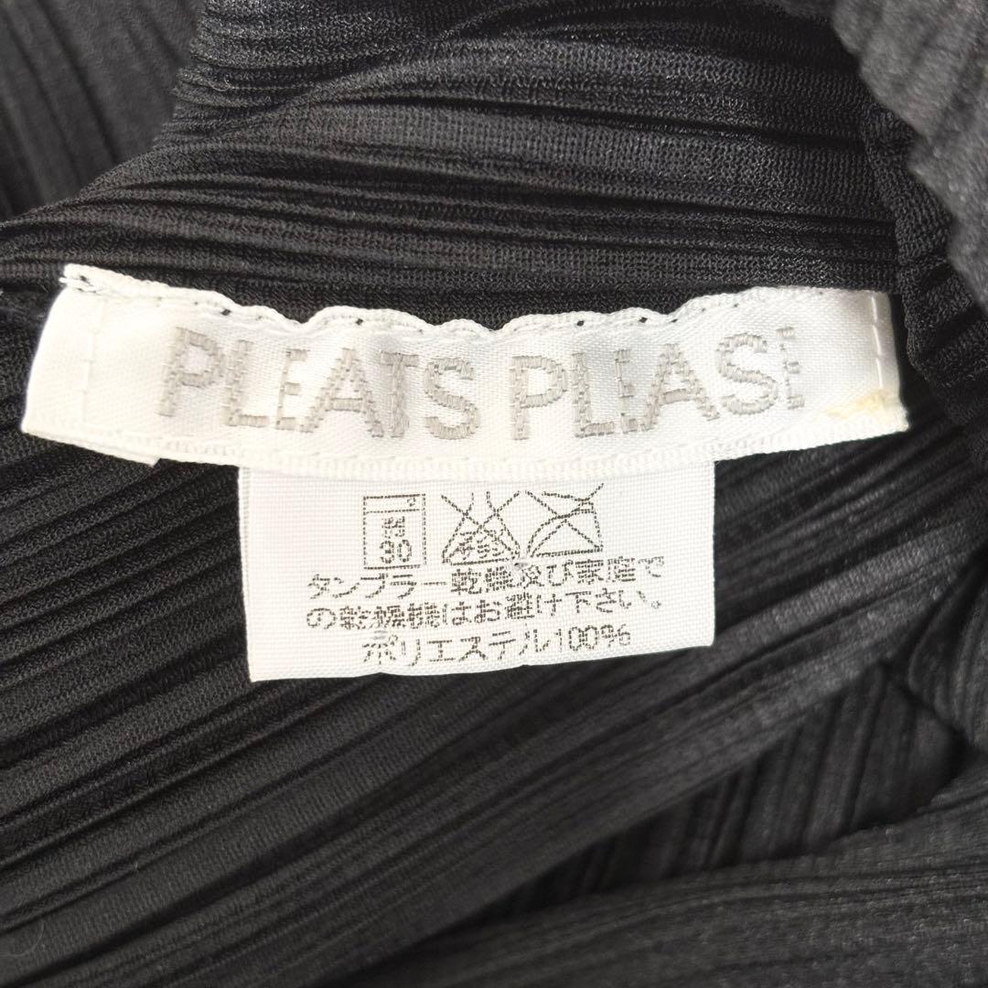 美品 プリーツプリーズ ロングワンピース スリット ブラック サイズ2