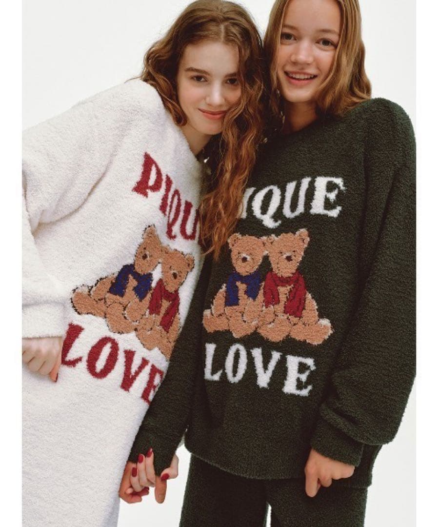 ベアジャガードワンピース ジェラートピケ もこもこ ジェラピケ くま