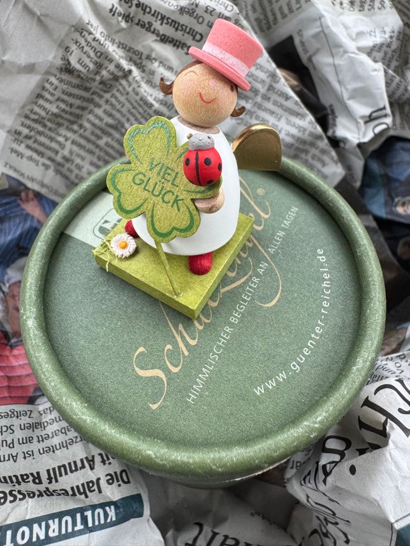ギュンターライヒェル　てんとう虫　クローバー　天使 てんとう虫とクローバー」 | ポム・アート